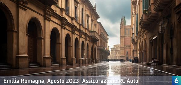 Osservatorio Prezzi Assicurazione Auto in Emilia Romagna in Agosto 2023