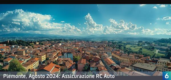 Osservatorio Prezzi Assicurazione Auto in Piemonte in Agosto 2024