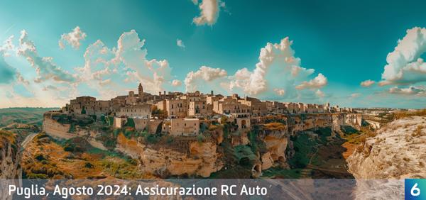 Osservatorio Prezzi Assicurazione Auto in Puglia in Agosto 2024