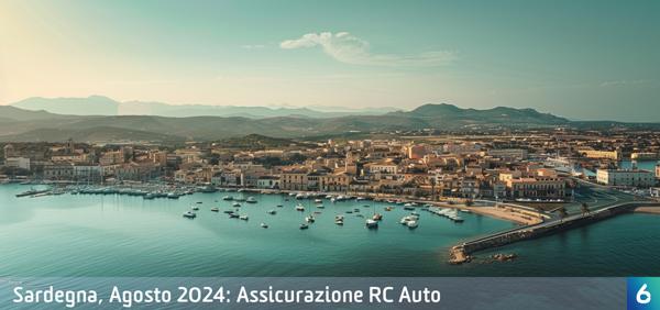 Osservatorio Prezzi Assicurazione Auto in Sardegna in Agosto 2024