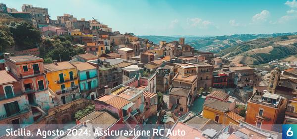 Osservatorio Prezzi Assicurazione Auto in Sicilia in Agosto 2024