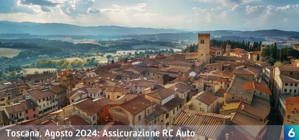 Osservatorio Prezzi Assicurazione Auto in Toscana in Agosto 2024