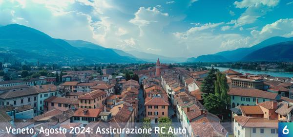 Osservatorio Prezzi Assicurazione Auto in Veneto in Agosto 2024