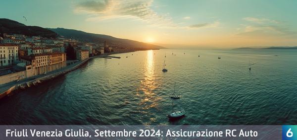 Osservatorio Prezzi Assicurazione Auto in Friuli Venezia Giulia in Settembre 2024