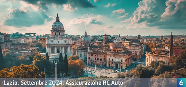 Osservatorio Prezzi Assicurazione Auto nel Lazio in Settembre 2024