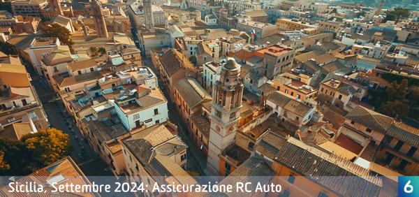 Osservatorio Prezzi Assicurazione Auto in Sicilia in Settembre 2024