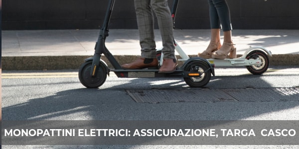 Monopattini elettrici, obbligo assicurazione, targa e casco